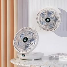 HOME & MARKER® Prenosni ventilator, Namizni, Stenski, Daljinsko upravljanje, 3 nastavljive hitrosti, USB polnjenje | AIRCOLIO