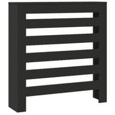 Vidaxl Pokrov za radiator črn 78x20x82 cm inženirski les