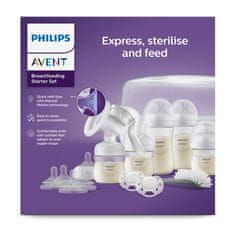 Philips Avent Komplet za dojenje Natural Response z ročno prsno črpalko in sterilizatorjem MW