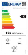 hladilnik z zamrzovalnikom B5RCNA366HW, C razred