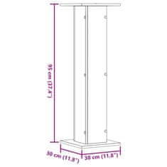 Vidaxl Stojalo za rastline 2 kosa belo 30x30x95 cm inženirski les