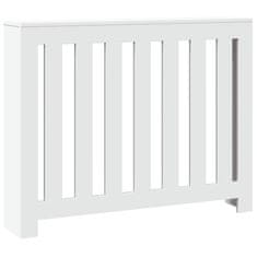 Vidaxl Pokrov za radiator bel 104x20x82 cm inženirski les