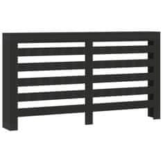 Vidaxl Pokrov za radiator črn 175x20x82 cm inženirski les