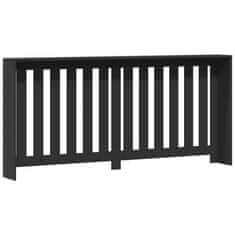 Vidaxl Pokrov za radiator črn 175x20x82 cm inženirski les