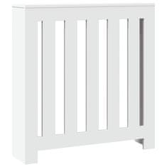 Vidaxl Pokrov za radiator bel 78x20x82 cm inženirski les