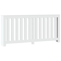 Vidaxl Pokrov za radiator bel 175x20x82 cm inženirski les