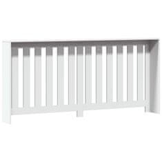 Vidaxl Pokrov za radiator bel 175x20x82 cm inženirski les