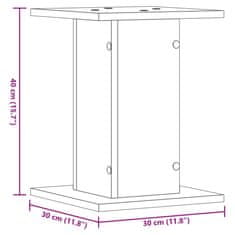 Vidaxl Stojalo za rastline 2 kosa belo 30x30x40 cm inženirski les