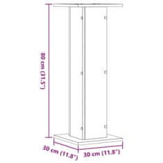 Vidaxl Stojalo za rastline 2 kosa belo 30x30x80 cm inženirski les