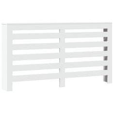 Vidaxl Pokrov za radiator bel 149x20x82 cm inženirski les