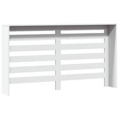 Vidaxl Pokrov za radiator bel 149x20x82 cm inženirski les