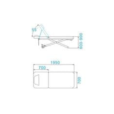 AZZURRO Električni masažni kavč Azzurro 329E 1 motor bela