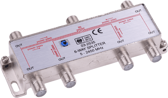 CONOTECH Razdelilnik 5-2450 MHz 6-smerni Cabletech razdelilnik