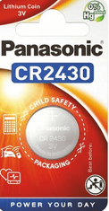 Panasonic Baterija CR2430 1BL PANASONIC 3V 300mAh (1 kos)