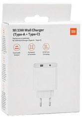 Xiaomi Xiaomi Mi 33W USB stenski polnilnik (tip A+tip C)