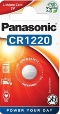 Panasonic Baterija CR1220 1BL PANASONIC 3V 35mAh (1 kos)