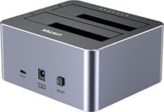 Unitek Unitek Y-3027GY01-EU 2 x SATA 2,5"/3,5" USB-C 10Gb/s postaja za kloniranje diskov