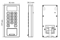 Hikvision TERMINAL ZA NADZOR DOSTOPA HIKVISION DS-K1T502DBFWX