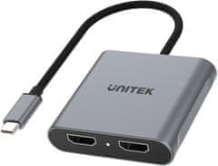 Unitek Unitek V1404B Adapter USB-C na 2x HDMI 4K MST