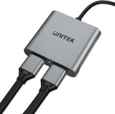 Unitek Unitek V1404B Adapter USB-C na 2x HDMI 4K MST