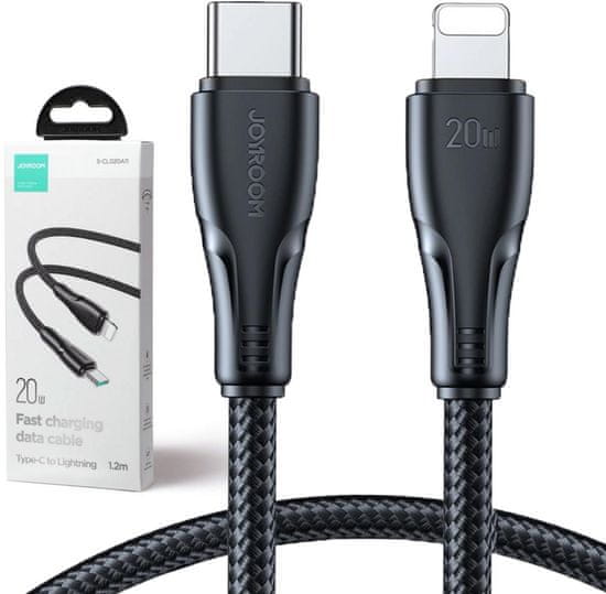 Joyroom Kabel USB-C / Lightning Joyroom S-CL020A11 120cm 20W pleten črn