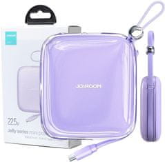 Joyroom Joyroom Jelly Series JR-L002 10000mAh 22,5W PD QC powerbank s kablom 1x USB-A 1x USB-C vijolična