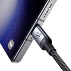 Joyroom 2v1 USB-C / 2x USB-C Joyroom Speedy SA21-1T2 150cm 100W pleteni kabel črne barve