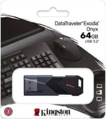 Kingston Kingston Data Traveler Exodia Onyx 64GB USB3.2 Gen1 flash disk