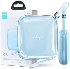 Joyroom Joyroom Jelly Series Powerbank JR-L002 10000mAh 22,5W PD QC s kablom 1x USB-A 1x USB-C modra