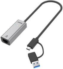 Unitek Unitek U1313C Adapter USB-A/C na RJ45 2,5G Ethernet