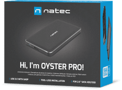 Natec Natec Oyster Pro Slim SATA 2,5-palčni USB 3.0 Ohišje za zunanji disk črno