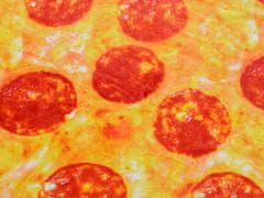 Ljubki dom Mikropliš deka PIZZA oranžno-rdeča