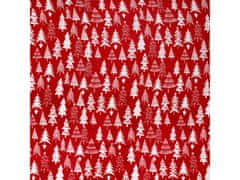 Ljubki dom Rdeča božična mikropliš deka CHRISTMAS TREES Dimenzije: 160 x 200 cm