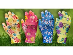 sarcia.eu DALIA Pisane ženske vrtne rokavice s cvetličnim vzorcem 7