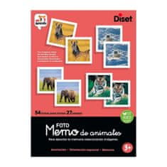 NEW Didaktična igra Diset Memo Photo Animales 54 Kosi