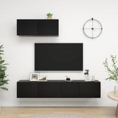 Vidaxl TV omarice 3 kosi črna inženirski les
