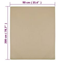 Vidaxl Napenjalna rjuha taupe 90x200 cm bombaž