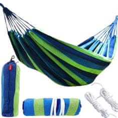 LIVEFY Hammock viseča mreža 260x150cm, modro/zelena