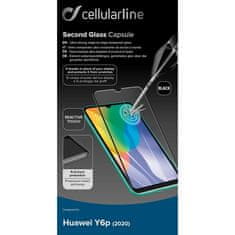 CellularLine  zaščitno steklo CAPSULE, Huawei Y6P (2020), črno