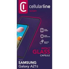 CellularLine zaščitno steklo CAPSULE, Galaxy A21S, črno