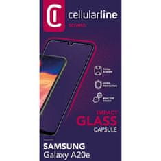 CellularLine zaščitno steklo CAPSULE, Galaxy A20e, črno