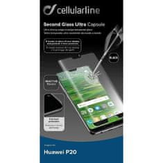 CellularLine zaščitno steklo CAPSULE, Huawei P20, črno