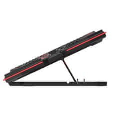 Marvo FN-41 backlit (ventilator) - 17" 2-port HUB črn/Red, stojalo za prenosnik