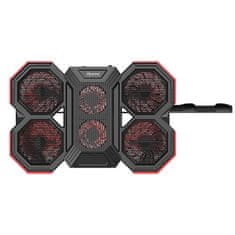 Marvo FN-41 backlit (ventilator) - 17" 2-port HUB črn/Red, stojalo za prenosnik