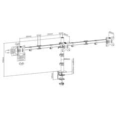 ACT AC8303 10"-32" stojalo za tri monitorje