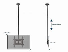 Gembird CM-70ST-01 Full-motion TV stropni nosilec 32”-70” Črna