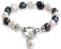 JwL Luxury Pearls Zapestnica iz pravih biserov v dveh odtenkih JL0317