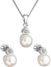 Evolution Group Pearl set z cirkoni Pavona 29001.1 bela (uhani, veriga, obesek)