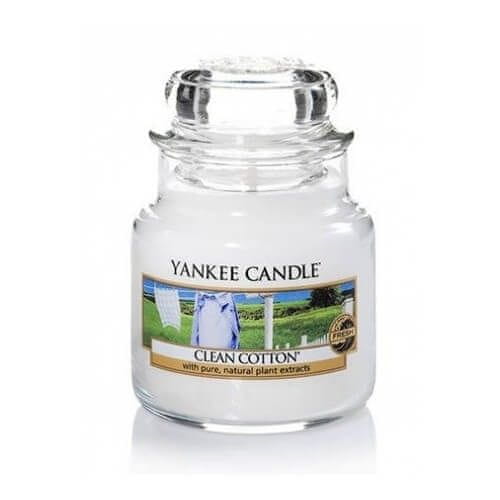 Yankee Candle Dišeča sveča Classic majhna Clean Cotton 104 g