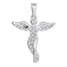 Brilio Silver Srebrni obesek Angel s kristali 446 001 00379 04